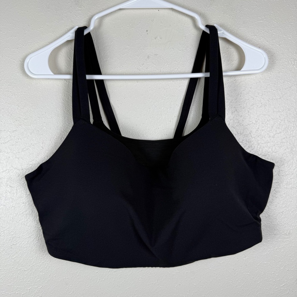 Nike Zenvy Dri-FIT Light Support V-Neck Sports Bra Black Womens 1X